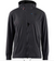 Men's full-zip hooded jacket in dark charcoal gray with elastic cuffs