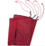 The Universal Footprint 2 is a folded red fabric with four attached red-and-white drawstrings, ideal as a tent footprint for two-person tents and essential camping gear for outdoor adventures.