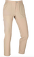 The Mountain Khakis Womens Trail Pant is a beige, straight-leg hiking pant with a front zipper and button closure, two large front pockets, and simple stitching—perfect for your next outdoor adventure. Shown on a white background.