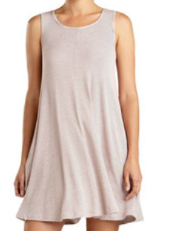 Wearing the Toad & Co Womens Daisy Rib SL Dress, featuring lightweight breathable fabric, a round neckline, and above-the-knee length—ideal for effortless style and outdoor adventures.