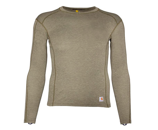 Carhartt Mens Force Midweight Synthetic-wool blend Baselayer Crewneck Top