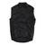 Men's black insulated cycling gilet with full zip and small dark stripe logo detail
