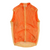 Men's bright orange insulated cycling gilet with full zip and light-colored hem panel