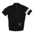 Black training jersey with full zip front, short sleeves, white arm panel and chest logo