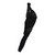 Black mens cargo winter tights with pad, side view, zippered leg pocket