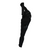 Black cycling winter tights with cargo pockets and padded seat