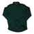 Long-sleeve cycling jersey with full front zipper and stand collar, dark green
