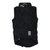 Men's black insulated cycling gilet, full-length zip, white vertical stripe on chest