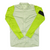 Men's Rapha long sleeve full-zip training jersey, light lime with off-white and black arm panel