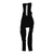 Black cycling winter bib tights with front zipper and reflective logo