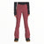 Women's Snoga snow pants in maroon, slim fit with zip cuffs at leg openings