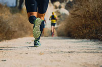 a person doing trail running