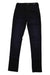 The dish Womens Performance Denim Straight and Narrow Jean in dark blue is shown laid flat on a white background, featuring front pockets, waistband, and belt loops—crafted for comfort and style.