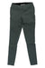 Front view green women's high-rise leggings with seam details, ankle length.