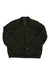Women's dark green/black quilted bomber jacket, full-zip front, ribbed collar and cuffs