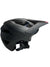 The Leatt MTB All Mountain 3.0 V23 Helmet is a lightweight matte black mountain bike helmet with an extended visor, ventilation holes, and adjustable chin strap, shown from the side against a white background for comfort and style on every ride.