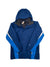 A blue Nimbostratus Triclimate Outer Shell jacket with lighter blue and white sleeve stripes, shown flat on a white background. Features a HyVent 2L waterproof shell, front zipper, elastic cuffs, and collar tag.