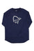 Norrona men's long-sleeve top, navy crew neck with white graphic logo on chest