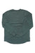 The L.L.Bean Men's BeanBuilt Cotton Without Pocket LS Tee is a crew neck long sleeve shirt in muted green, shown laid flat on white—ideal as a tough, comfortable work shirt.