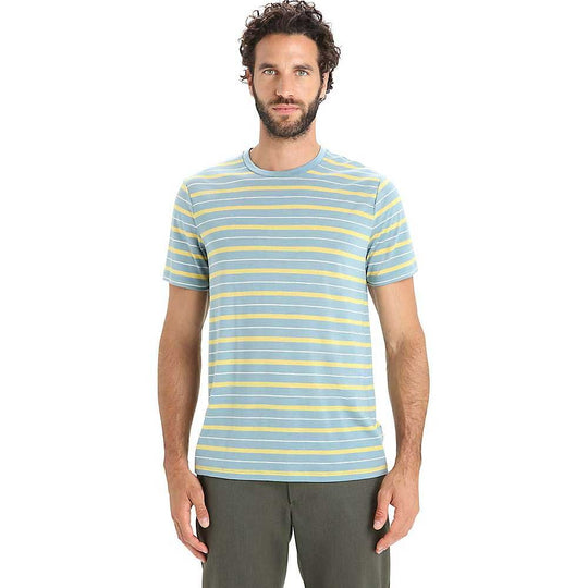 Icebreaker Mens Wave SS Stripe Tee