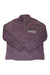 The Women's Re-Tool Snap-T Pullover by Patagonia is a mauve Polartec Thermal Pro fleece with long sleeves, stand-up collar, snap placket, and a beige left chest pocket flap. Made from recycled polyester.