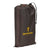 Dark brown camping floor saver bag with drawstring cords and Browning logo