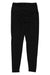 Women's black performance leggings, full-length with side seam detail