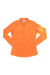 Bright orange Mammut Womens Aenergy Light ML Half Zip Pullover, featuring a lightweight fleece design with a half-zip front. Ideal as a hiking midlayer, made with Polartec Power Grid fabric for warmth. Laid flat on a white background.