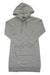 Toad & Co women's hooded dress, heather gray with drawstring hood and long sleeves