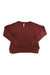 The Glyder Womens Lounge LS Top is an oversized, long-sleeve crew-neck lounge top in solid rust, displayed flat on a white background.