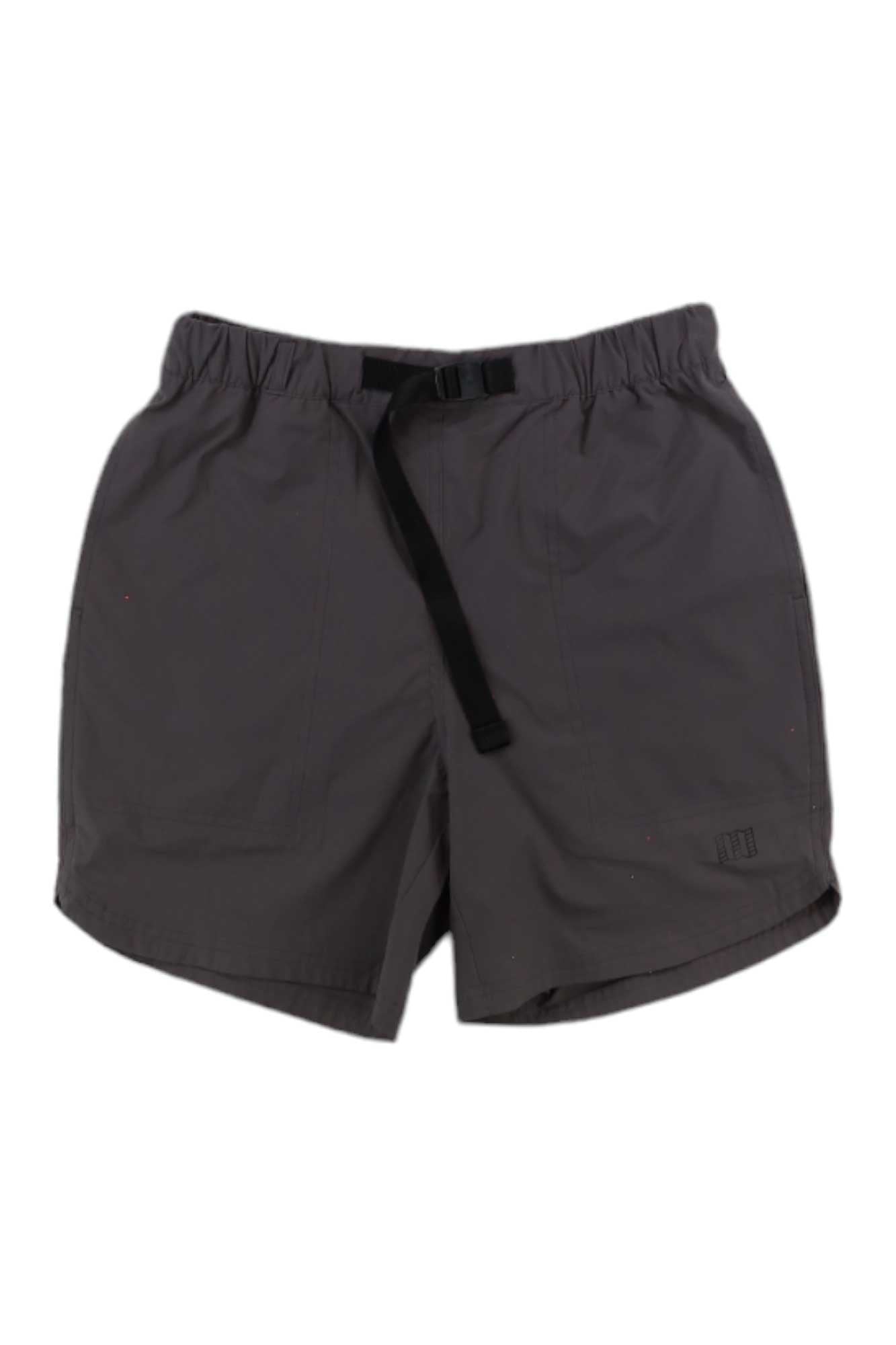 Men's lightweight 6-inch shorts, charcoal with front drawstring waist