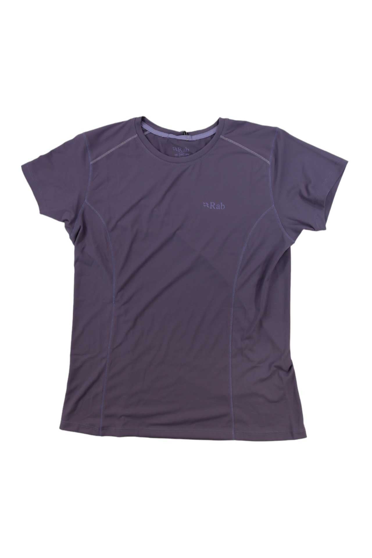 Women's Rab Force T-shirt, dark purple crew-neck short-sleeve performance top