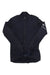 Navy long-sleeve cycling jersey with stand collar and full front zipper.