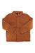 The Obermeyer Mens Founder Jacket is a brown, long-sleeved wool twill jacket with two chest pockets and a collar, laid flat on a white background—perfect for winter wear.