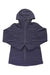 Women's insulated hooded jacket, dark gray, full-zip front and side pockets