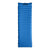 A blue, rectangular NEMO Quasar 3D Insulated sleeping pad with horizontal air chambers and the NEMO logo at the top, fully inflated and shown from above on a white background.