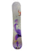 Women’s space-themed snowboard deck with purple character artwork and magenta accent details