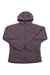 The Marmot Women's Novus Hoody in purple features recycled nylon, PrimaLoft Silver insulation, a front zipper, two zippered side pockets, and displays the Marmot logo on the chest.