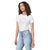 Women's crewneck T-shirt, white, short sleeves, sparkly number graphic