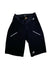 A pair of Assos Trail Winter Cargo Pants in black with zippered side pockets is laid flat on a white background. Made from ultralight textiles, these pants feature a small circular logo near the left hem.
