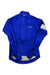 Men's blue rain jacket with full zipper, Rapha logo, white side and hem panels