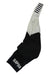 Black and white Rapha Mens Pro Team Bib Shorts II - Regular with race-grade chamois, RAPHA in white on the leg, and black stripes on the white shoulder strap, shown against a white background.