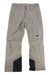 The Helly Hansen Mens Rapid Pant in light beige features belt loops, front pockets, reinforced black inner ankle patches, and the HH logo on the right thigh. These insulated ski pants are shown laid flat on a white background.