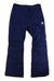 A pair of Burton Girls Sweetart Pant in dark blue—waterproof, insulated snow pants with zippered pockets and a white mountain logo on the left thigh, shown on a white background.