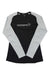 Norrona women's lightweight long sleeve shirt, black with light gray sleeves