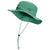The North Face Horizon Breeze Brimmer Hat in green features recycled nylon, a wide brim, adjustable chin strap, and UPF 40+ sun protection, shown against a white background.