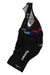 Mens Bib Shorts in black with colorful geometric accents, featuring white SRAM and Rapha logos on the leg. Made from lightweight, form-fitting fabric for athletic performance—ideal cycling apparel for men on any ride.