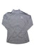 A Haglofs Women's L.I.M Strive Mid Jacket in light gray, lightweight with long sleeves, a high collar, and a zippered chest pocket, is laid flat on a white background.
