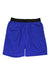 Men's 10-inch athletic swim shorts, bright blue with black waistband
