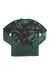 Men's long-sleeve crewneck shirt in dark green with abstract branch graphic